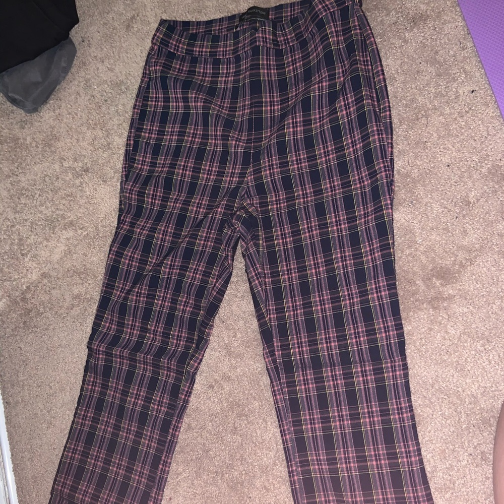 Urban outfitters plaid pants flare